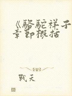 《骆驼祥子》每章节概括