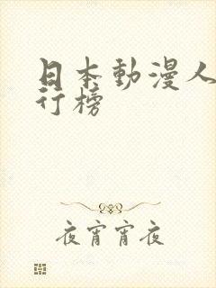 日本动漫人气排行榜
