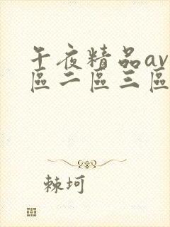 午夜精品av一区二区三区