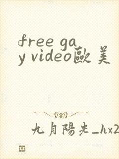 free gay video欧美