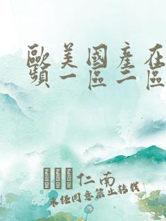 欧美国产在线视频一区二区