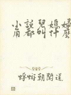 小说儿媳妇女主角都叫什么