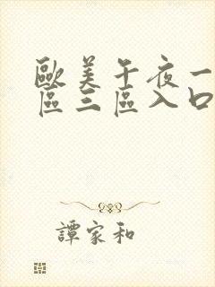 欧美午夜一区二区三区入口视频