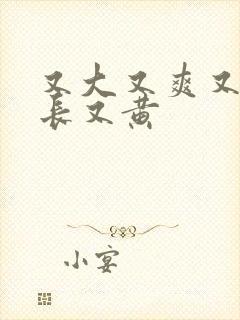 又大又爽又粗又长又黄