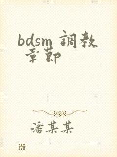 bdsm 调教 章节