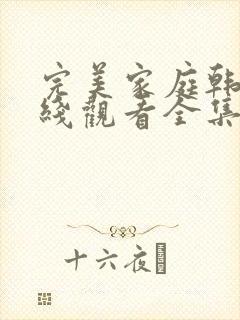 完美家庭韩剧在线观看全集高清免费