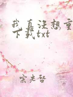 我真没想重生啊下载txt