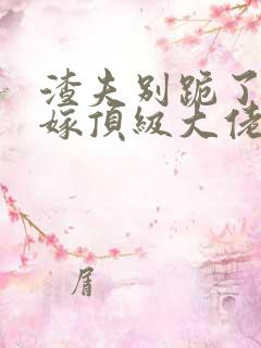 渣夫别跪了夫人嫁顶级大佬了