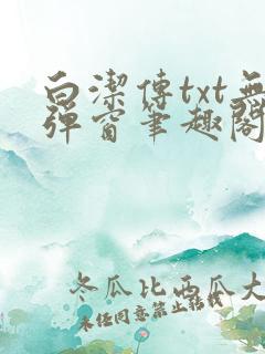 白洁传txt无弹窗笔趣阁