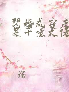 闪婚成宠老公竟是千亿大佬免费阅读笔趣阁