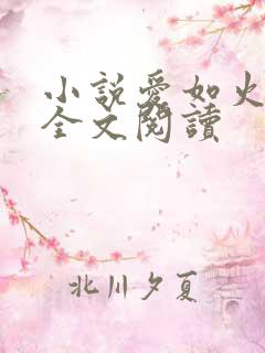 小说爱如火芳姨全文阅读
