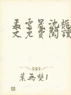 孟云晟沈栀意全文免费阅读