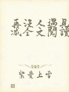 再没人遇见无删减全文阅读