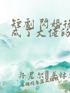 短剧 闪婚后我成了大佬的掌中之物