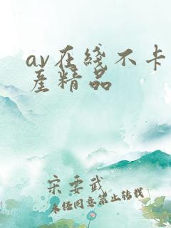 av在线不卡国产精品