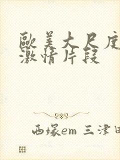 欧美大尺度床戏激情片段