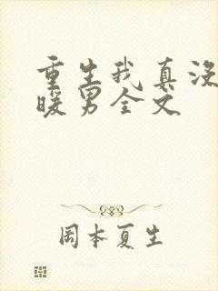 重生我真没想当暖男全文