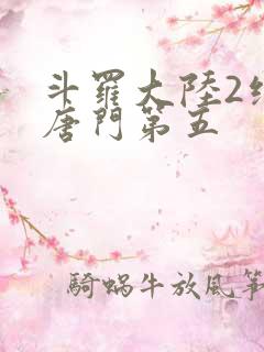 斗罗大陆2绝世唐门第五