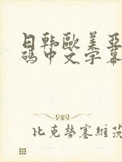 日韩欧美亚洲乱码中文字幕