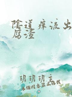 阴道痒流出来豆腐渣