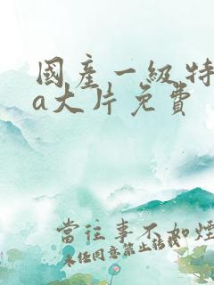 国产一级特黄aa大片免费