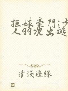 拒嫁豪门:少夫人99次出逃最新章节