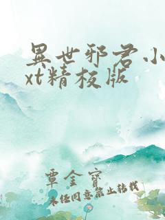 异世邪君小说txt精校版