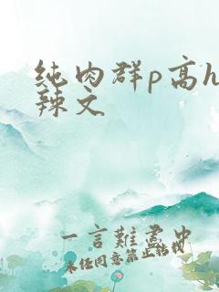 纯肉群p高h性辣文