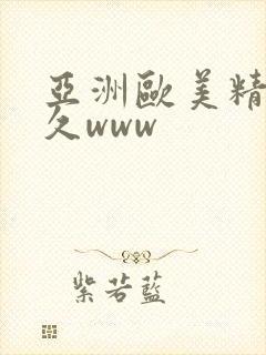 亚洲欧美精品久久www