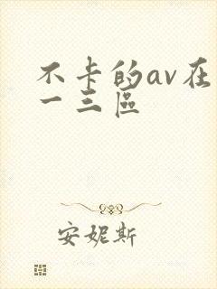 不卡的av在线一三区