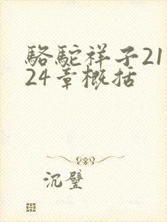 骆驼祥子21—24章概括