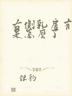 右侧乳房有肿块是怎么了