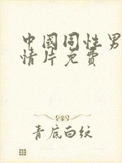 中国同性男男激情片免费