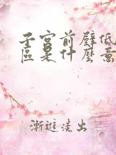 子宫前壁低回声区是什么意思