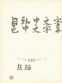 日韩中文字幕黄色中文字幕日韩片