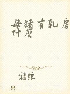 母猪有乳房炎用什么