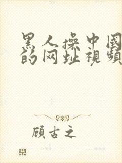 黑人操中国女人的网址视频