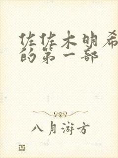 佐佐木明希出道的第一部