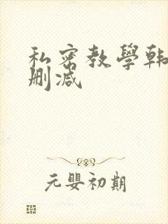 私密教学韩漫无删减