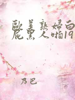 欧美熟妇白嫩大屁黑人啪19