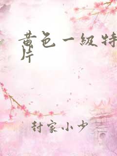 黄色一级特黄大片