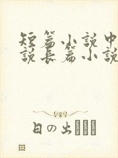 短篇小说中篇小说长篇小说