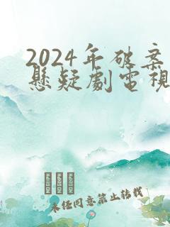 2024年破案悬疑剧电视剧