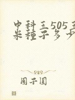 中科玉505玉米种子多少钱一袋