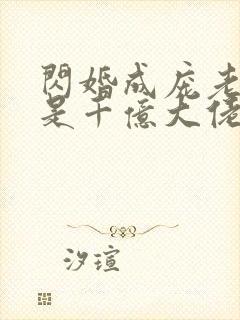 闪婚成庞老公竟是千亿大佬