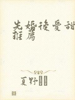 先婚后爱甜宠剧推荐