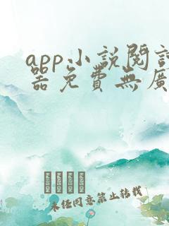 app小说阅读器免费无广告