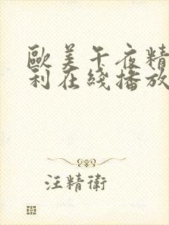欧美午夜精品福利在线播放