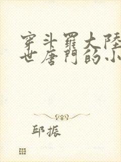 穿斗罗大陆2绝世唐门的小说