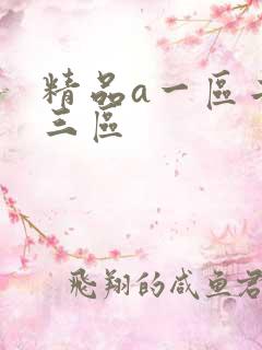 精品a一区二区三区